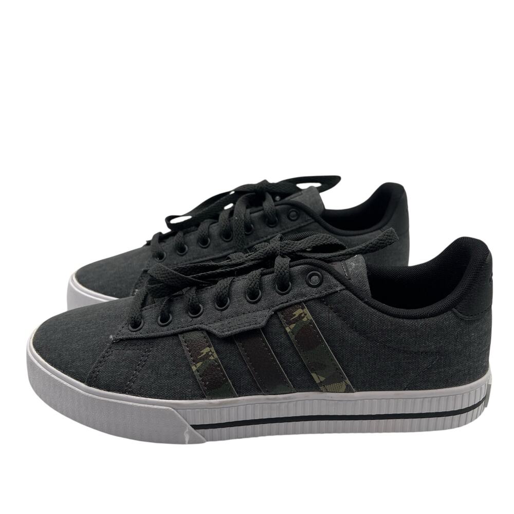 Adidas Daily 3.0 Men’s Black Camo 3-Stripes Skate Sneakers Shoes Size 8